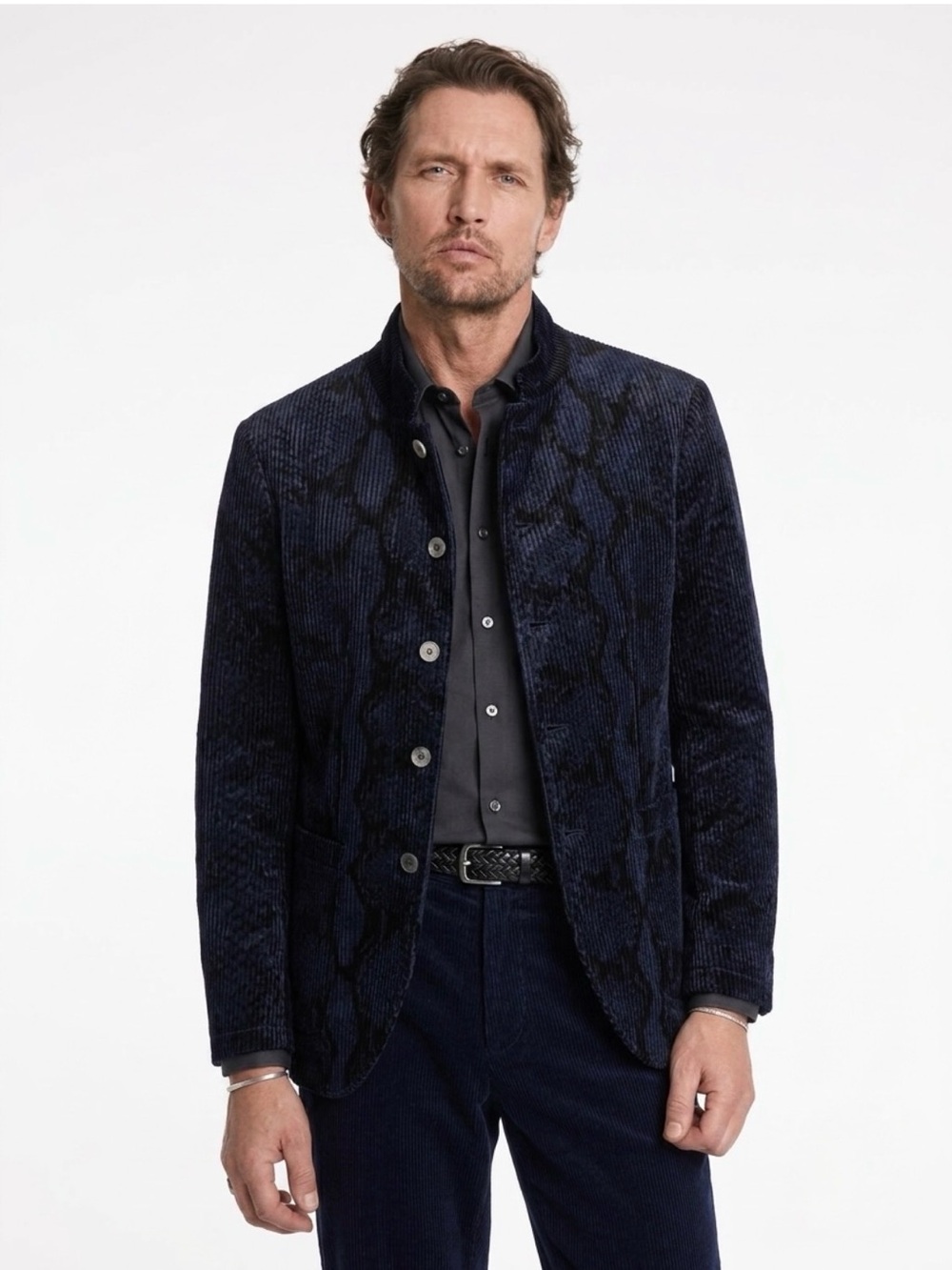 John Varvatos Collection Anson Jacquard Jacket Size EU 52 USA 42